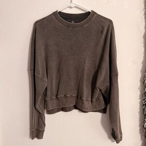 SO Very Cute Textured Gray Cropped Sweater